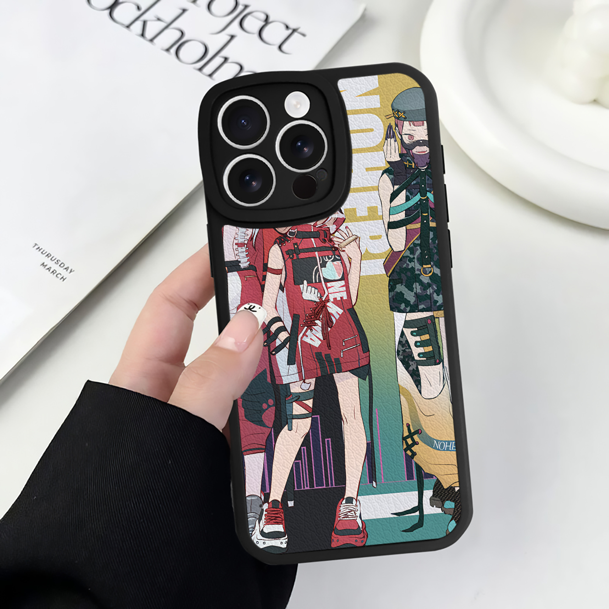 （画像用） ハイキュー!! Haikyu!! 【iPhone 16シリーズ対応】シリコンスマホケース（レザー調） 材質：シリコン